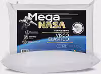 Z Pass Sleep Travesseiro Nasa Alto Mega Viscoelástico Altura 14cm Visco D40 Premium Capa 100% algodão para fronhas 50x70cm - Branco