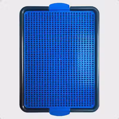 Bandeja Higiênica para Cães Xixi Pet com Trava Sanitário Canino para Tapete Higiênico Petliz Azul - 50x40cm