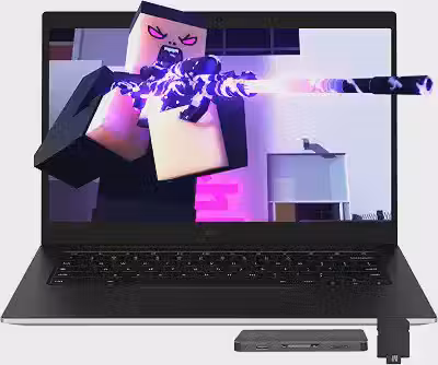 Notebook Samsung Galaxy Chromebook Go 14' LED HD, Intel Celeron N4500, 4GB LPDDR4X, 288GB de armazenamento (128GB eMMC+160GB na estação de acoplagem), Intel UHD Graphics, Wi-Fi 6, câmera 720p, Chrome