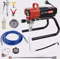 Victool Pulverizador de Tinta Airless 1800W 220V, Alta Pressão 22MPa, Vazão 2,2L/min com Mangueira 8m, Manômetro e Bico 517, Compatível 621/517/414/312 para Pintura de Parede e Estruturas