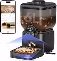 [ONI]Alimentador Automático Pet com Câmera 1080P, Comedouro Automatico para Gatos e Cães Pequenos 6L, Dispenser Ração Automático Wi-Fi 2.4G com App, Áudio Bidirecional, Porções Programáveis (02)