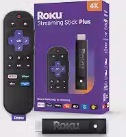 Roku Streaming Stick Plus 4K | Dispositivo de streaming para TV 4K com controle remoto por comando de voz compatível com Alexa, Siri e Google