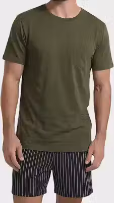 Pijama Masculino Adulto Camiseta e Short Verão Duomo Toque Macio Confortável