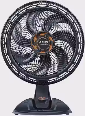 Ventilador de Mesa Arno X-TREME 7 Cinza 40cm VE71, 150W, 7 Pás, 3 Velocidades, Oscilação 80º, Power Zone, Modo Noturno Silencioso, 220V