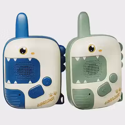 Walkie Talkie Infantil Dinossauro Sem Fio Portátil Longa Distância Brinquedo Comunicação Para Crianças Outdoor