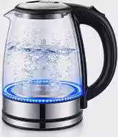 Chaleira Elétrica de Vidro 1500W 1,8L com Desligamento Automático, Iluminação LED, Aquecimento Rápido e Base Removível para Café Chá Chimarrão (220V)