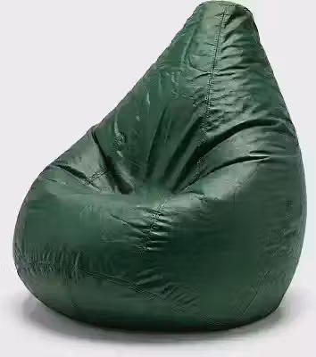 Puff Pêra Grande em Courino com Enchimento Impermeável Sala, Quarto Gamer (Verde Bandeira)