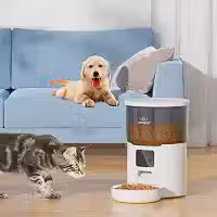 Alimentador Automático para Gatos WiFi - 4L Dispensador de Alimentos Secos para Gatos e Cães 10 Refeições por Dia Alimentador Inteligente para Animais de Estimação