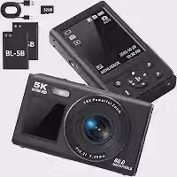 Câmera Digital 5K Ultra HD 80MP Duas Telas Selfie WiFi Fotografia e Vídeo