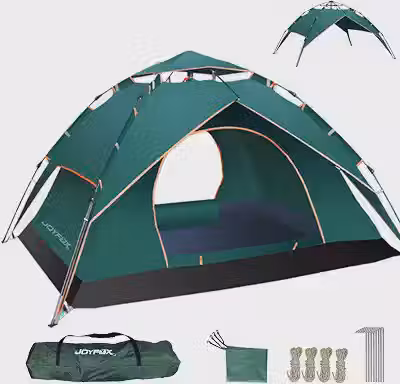 Barraca Camping para 3 4 Pessoas À Prova D'água Dois Andares com 2 Portas, Tenda de Acampamento Pop-up Instantânea Barraca de cúpula, Barraca de Família à Prova D'água