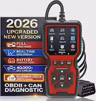 Scanner OBD2 Profissional V519 – Leitor de Códigos OBDII + CAN Atualizado 2026, Dados em Tempo Real, Teste de Bateria, Biblioteca de DTC com Mais de 40.000 Códigos, Prontidão I/M, Luz de