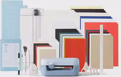 Cricut Joy 2 Plotter de Recorte Azul + Kit Deluxe, 55 Projetos
