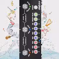 VEDO Pedal de Efeitos para Guitarra CUBE BABY Multifuncional Portátil com 9 Simulações de Amp 8 IR CAB Bluetooth Gravação em Celular Bateria Integrada Tuner e Modos PRESET/LIVE/EDIT para Músicos