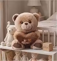 Urso de Pelúcia Grande 40cm com Coração 'I Love Bear' - Super Macio e Antialérgico - Presente para Namorada, Crianças e Decoração