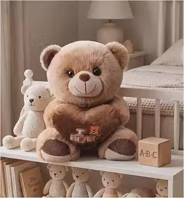 Urso de Pelúcia Grande 40cm com Coração 'I Love Bear' - Super Macio e Antialérgico - Presente para Namorada, Crianças e Decoração