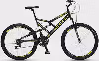 Colli Bike, Bicicleta GPS 148 Dupla Suspensão e Freios V-Brake, Aro 26 Aero, 36 Raias, 21 Marchas
