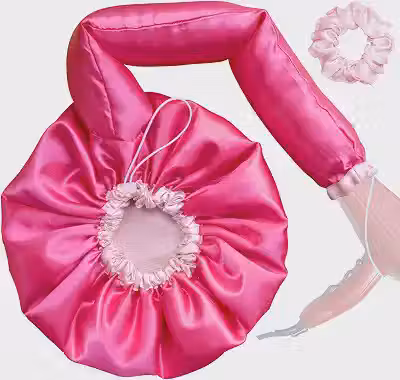 Touca Difusora Cetim Dupla Face Secadora Anti-frizz Seda (Pink/Rosa)
