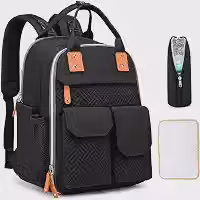 KIT Mochila Maternidade + Trocador de Fraldas + Porta Mamadeira