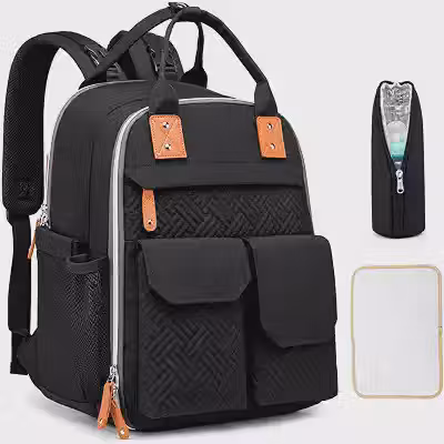 KIT Mochila Maternidade + Trocador de Fraldas + Porta Mamadeira