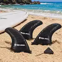 Jogo de Quilhas Triquilha Compatível FCS2 (II) - Tamanhos M3 e M5 Híbridas Fibra de Vidro e Nylon - Kit Surf Performance Rígida - Mais Velocidade e Drive - Material Reforçado