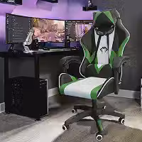 Cadeira Gamer Python Fly, Design Estilo Gamer, Tecido Respirável, Design Ergonômico (Verde)