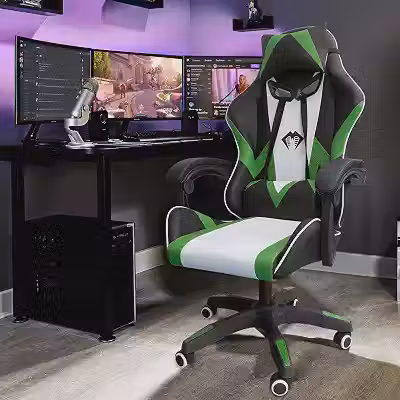 Cadeira Gamer Python Fly, Design Estilo Gamer, Tecido Respirável, Design Ergonômico (Verde)