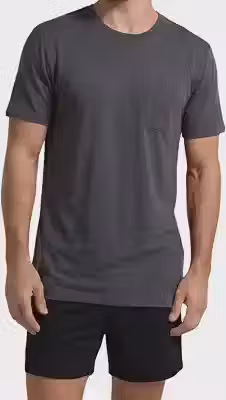 Pijama Masculino Adulto Camiseta e Short Verão Duomo Toque Macio Confortável