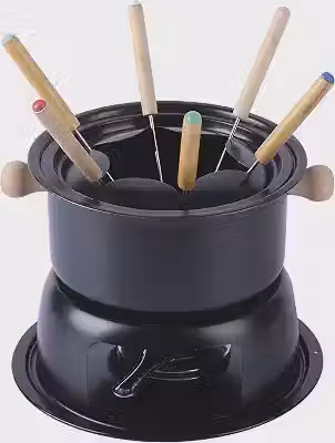Haüskraft Conjunto Fondue Lucerna Aço Inoxidável Preto 11 Peças