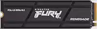 Kingston SSD interno para jogos Fury Renegade PCIe Gen 4.0 NVMe M.2 de 1 TB com dissipador de calor | Pronto para PS5 | Até 7300 MB/s | SFYRSK/1000G