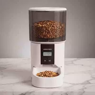Alimentador Automático Inteligente para Pets com Wi-Fi e Controle por App - Capacidade 4 Litros, Agendamento de Refeições, Dispenser de Ração para Cães e Gatos