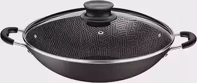Wok Tramontina Paris Em Alumínio Com Revestimento Interno E Externo Em Antiaderente Starflon Max Chumbo Com Tampa De Vidro 36 Cm 6,0 L