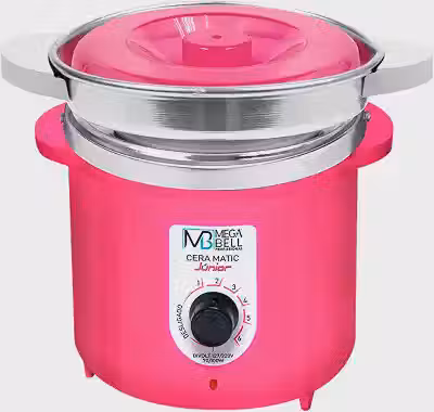 Mega Bell, Panela aquecedora de cera para depilação, Termocera, 400g, Rosa