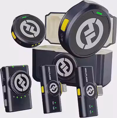 Sistema Microfone Lapela Duplo Hollyland Lark M2 Combo Wireless para Câmeras e SmartPhones