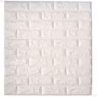 Kit 10 Painel 3D Revestimento de Parede Tijolinho Autocolante Lorben (Branco)