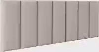 Cabeceira Cama Box Casal Kit C/ 7un Modulos Estofados Adesivo (Bege)
