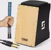 Cajon Profissional + Cabo P10 + Par de Vassourinha SPARK