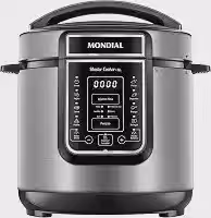MONDIAL Panela de Pressão Elétrica Digital 6L, Preto/Inox, 1000W, 110V - PE-60-6L-I