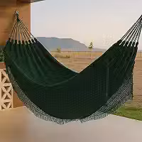 Rede de Descanso Jeans 100% Algodão 4,00x1,50m – Conforto, Qualidade e Durabilidade Dormir (Verde)