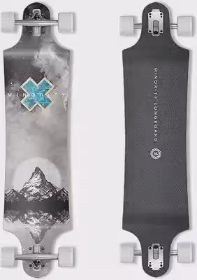 MINORITY Skate Downhill Maple Longboard | Deck de calha de queda de 101,6 cm | Feito para passeio de cruzeiro