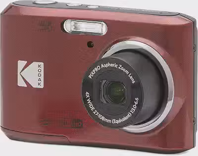 KODAK Câmera Digital PIXPRO Zoom FZ45-RD de 16 MP com Zoom óptico de 4X, ângulo amplo de 27 mm e Tela LCD de 2,7 polegadas (vermelha)