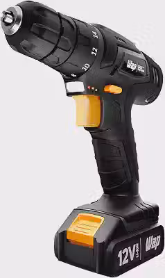 WAP Parafusadeira e Furadeira a Bateria Li-Ion 12V BPF 12K3 BLACK Carregador Bivolt com Maleta e Kit de 13 Acessórios