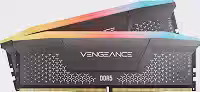 CORSAIR VENGEANCE RGB RS DDR5 RAM 16GB (2x8GB) 6000MHz CL36-44-44-96 1,35V AMD EXPO Intel XMP Memória de computador Desktop – Cinza (CMG16GX5M2E6000Z36)
