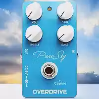 Pedal de guitarra MIMIDI CP-12 Pure Sky, overdrive limpo e altamente puro, design true bypass, 9V Caline Sky OD Efeito Overdrive puro Acessórios para pedais Instrumentos Musicais Infantis