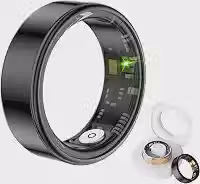 Smart Ring Health Tracker, Anillo Inteligente para Hombre, Anéis de Saúde para Homens e Mulheres, Rastreador de Fitness Impermeável (Preto, nº 10)