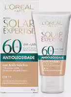 L'Oréal Paris Solar Expertise Antioleosidade, Protetor Solar Facial com FPS 60, 12h de Efeito Matte com Ácido Salicílico, Cor 1.0, 40g