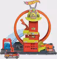 Kit Pista Hot Wheels Super Corpo de Bombeiros com Elevador 4 Anos ou Mais