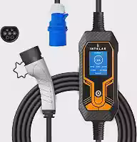 VEDO Carregador Portátil Carro Elétrico 7KW, Carregador de Ev com 10 Proteções, IP65 à Prova d'Água, Tela Colorida de 2.8 Polegadas, 8A-32A Ajustável, Compatível Todos Veículos 100-240V