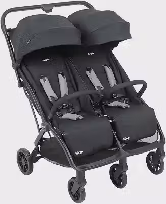 Carrinho de Bebê para Gêmeos New Twingo Black Burigotto
