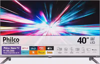 Smart TV 40' Philco Roku TV LED Dolby Audio PTV40M9GR2CGB
