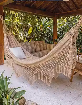 Rede De Dormir Descanso Balanço Casal Premium 100% Algodão com Toque Macio e Confortável Suporta 180kg Super Resistente Tamanho 3,60x1,50 m
